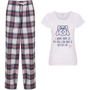 60 SECOND MAKEOVER Women's I Work Hard So My Dog Can Have A Better Life Pyjama Set in Pink Size: XS Pink XS 60 SECOND MAKEOVER Women's I Work Hard So My Dog Can Have A Better Life Pyjama Set in Pink Size: XS Pink XS
