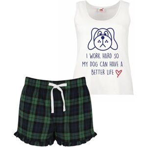 60 SECOND MAKEOVER Women's I Work Hard So My Dog Can Have A Better Life Pyjama Set in Green Size: Medium Green M 60 SECOND MAKEOVER Women's I Work Hard So My Dog Can Have A Better Life Pyjama Set in Green Size: Medium Green M