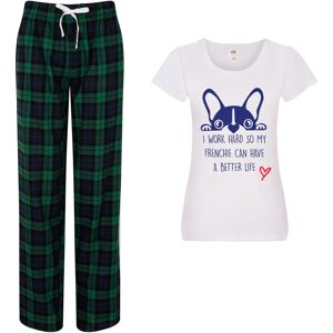 60 SECOND MAKEOVER Women's I Work Hard So My Frenchie Can Have A Better Life Pyjama Set in Green Size: XL Green XL 60 SECOND MAKEOVER Women's I Work Hard So My Frenchie Can Have A Better Life Pyjama Set in Green Size: XL Green XL