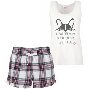 60 SECOND MAKEOVER Women's I Work Hard So My Frenchie Can Have A Better Life Pyjama Set in Pink Size: XS Pink XS 60 SECOND MAKEOVER Women's I Work Hard So My Frenchie Can Have A Better Life Pyjama Set in Pink Size: XS Pink XS