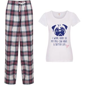 60 SECOND MAKEOVER Women's I work Hard So My Pug Can Have A Better Life Pyjama Set in Pink Size: XL Pink XL 60 SECOND MAKEOVER Women's I work Hard So My Pug Can Have A Better Life Pyjama Set in Pink Size: XL Pink XL