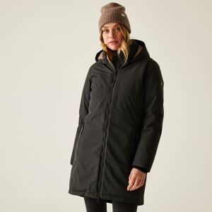 Regatta Women's Marron Longline Hooded Breathable Waterproof Insulated Jacket in Black Size: 18 Black 18 Regatta Women's Marron Longline Hooded Breathable Waterproof Insulated Jacket in Black Size: 18 Black 18