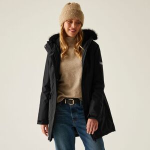 Regatta Women's Sabinka Hooded Waterproof Longline Insulated Jacket in Jet Black Size: 10 Jet Black 10 Regatta Women's Sabinka Hooded Waterproof Longline Insulated Jacket in Jet Black Size: 10 Jet Black 10