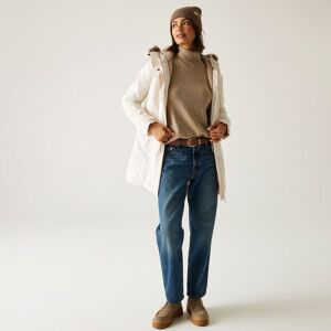 Regatta Women's Sabinka Hooded Waterproof Longline Insulated Jacket in Beige Size: 14 Beige 14 Regatta Women's Sabinka Hooded Waterproof Longline Insulated Jacket in Beige Size: 14 Beige 14