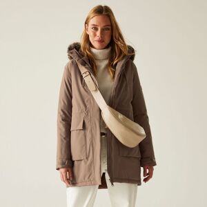 Regatta Women's Sabinka Hooded Waterproof Longline Insulated Jacket in Brown Size: 16 Brown 16 Regatta Women's Sabinka Hooded Waterproof Longline Insulated Jacket in Brown Size: 16 Brown 16