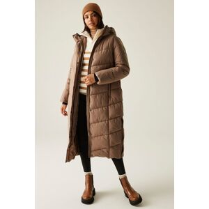Regatta Women's Eloria Longline Hooded Insulating Quilted Jacket in Brown Size: 16 Brown 16 Regatta Women's Eloria Longline Hooded Insulating Quilted Jacket in Brown Size: 16 Brown 16
