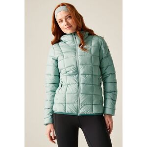 Regatta Women's Asper Hooded Water-Repellent Insulating Baffled Jacket in Green Size: 20 Green 20 Regatta Women's Asper Hooded Water-Repellent Insulating Baffled Jacket in Green Size: 20 Green 20