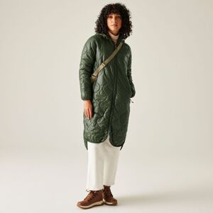 Regatta Women's Triea Longline Hooded Insulating Baffled Jacket in Green Size: 18 Green 18 Regatta Women's Triea Longline Hooded Insulating Baffled Jacket in Green Size: 18 Green 18