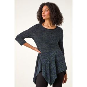 Roman Women's Glitter Hanky Hem Tunic Stretch Top in Green Size: 10 Green 10 Roman Women's Glitter Hanky Hem Tunic Stretch Top in Green Size: 10 Green 10