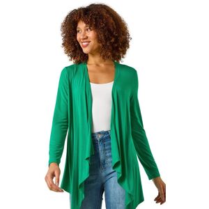 Roman Women's Waterfall Front Jersey Knit Cardigan in Green Size: 12 Green 12 Roman Women's Waterfall Front Jersey Knit Cardigan in Green Size: 12 Green 12