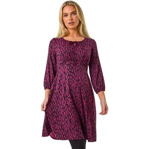 Roman Women's Petite Abstract Tie Front Stretch Jersey in Purple Size: 14 Purple 14 Roman Women's Petite Abstract Tie Front Stretch Jersey in Purple Size: 14 Purple 14