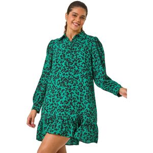 Roman Women's Abstract Print Shirt Dress in Green Size: 18 Green 18 Roman Women's Abstract Print Shirt Dress in Green Size: 18 Green 18
