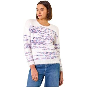 Roman Women's Space Dye Fluffy Knit Jumper in Ivory Size: 20 Ivory 20 Roman Women's Space Dye Fluffy Knit Jumper in Ivory Size: 20 Ivory 20
