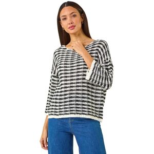 Roman Women's Contrast Stitch Knit Jumper in Black Size: 20 Black 20 Roman Women's Contrast Stitch Knit Jumper in Black Size: 20 Black 20