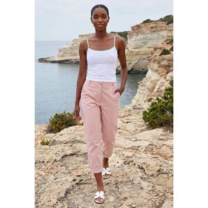 Roman Women's Petite Cotton Blend Stretch Chino Trousers in Light Pink Size: 14 Light Pink 14 Roman Women's Petite Cotton Blend Stretch Chino Trousers in Light Pink Size: 14 Light Pink 14