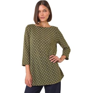 Roman Women's Metallic Textured Knit Tunic Top in Khaki Size: 10 Khaki 10 Roman Women's Metallic Textured Knit Tunic Top in Khaki Size: 10 Khaki 10