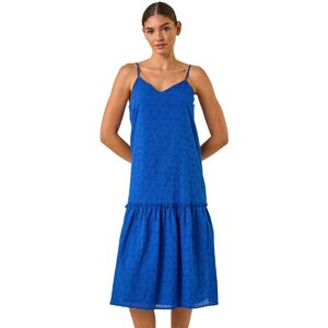 Roman Women's Broderie Frill Tiered Midi Dress in Navy Size: 10 Navy 10 Roman Women's Broderie Frill Tiered Midi Dress in Navy Size: 10 Navy 10