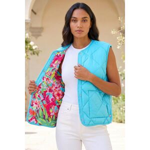 Roman Women's Quilted Funnel Neck Lined Gilet in Turquoise Size: 10 Turquoise 10 Roman Women's Quilted Funnel Neck Lined Gilet in Turquoise Size: 10 Turquoise 10