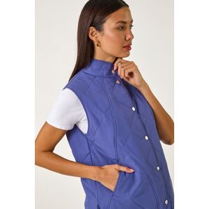 Roman Women's Diamond Quilted Funnel Neck Gilet in Lavender Size: 18 Lavender 18 Roman Women's Diamond Quilted Funnel Neck Gilet in Lavender Size: 18 Lavender 18