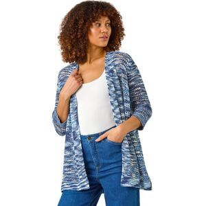 Roman Women's Multi Stripe Knit Poncho in Blue Size: 20 Blue 20 Roman Women's Multi Stripe Knit Poncho in Blue Size: 20 Blue 20