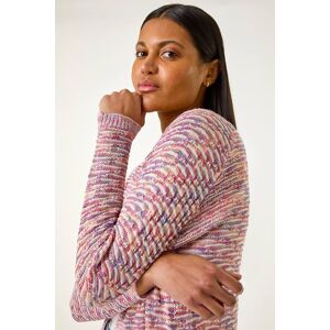 Roman Women's Textured V-Neck Knit Shrug in Purple Size: 18 Purple 18 Roman Women's Textured V-Neck Knit Shrug in Purple Size: 18 Purple 18