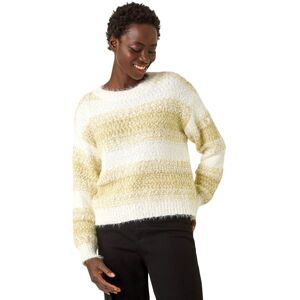 Roman Women's Contrast Shaded Stripe Jumper in Pale Green Pale Green One Size Roman Women's Contrast Shaded Stripe Jumper in Pale Green Pale Green One Size