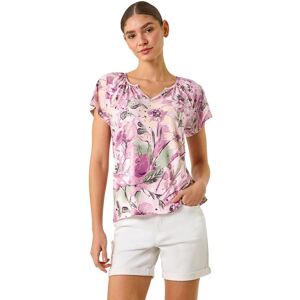 Roman Women's Abstract Print Stretch Tunic Top in Pink Size: 18 Pink 18 Roman Women's Abstract Print Stretch Tunic Top in Pink Size: 18 Pink 18