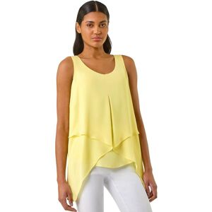 Roman Women's Asymmetric Sleeveless Vest Top in Bright Yellow Size: 12 Bright Yellow 12 Roman Women's Asymmetric Sleeveless Vest Top in Bright Yellow Size: 12 Bright Yellow 12