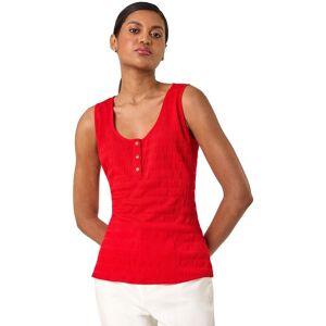 Roman Women's Buttoned Stretch Vest Top in Red Size: 20 Red 20 Roman Women's Buttoned Stretch Vest Top in Red Size: 20 Red 20