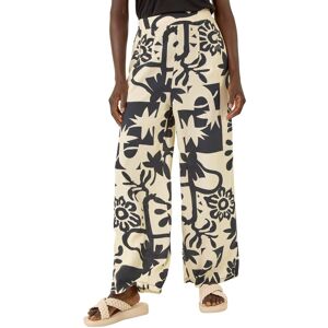 Roman Women's Contrast Print Wide Leg Trouser in Ivory Size: 20 Ivory 20 Roman Women's Contrast Print Wide Leg Trouser in Ivory Size: 20 Ivory 20