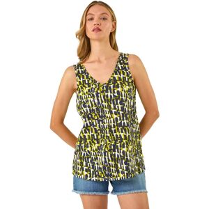 Roman Women's Floral V-Neck Stretch Cami Top in Lime Size: 10 Lime 10 Roman Women's Floral V-Neck Stretch Cami Top in Lime Size: 10 Lime 10