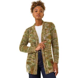 Roman Women's Spacedye Fluffy Cardigan in Olive Size: 20 Olive 20 Roman Women's Spacedye Fluffy Cardigan in Olive Size: 20 Olive 20