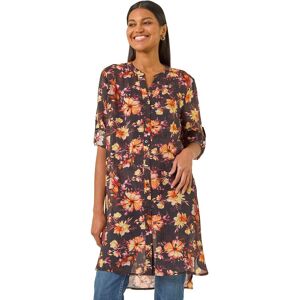 Roman Women's Floral Print Longline Blouse in Orange Size: 10 Orange 10 Roman Women's Floral Print Longline Blouse in Orange Size: 10 Orange 10