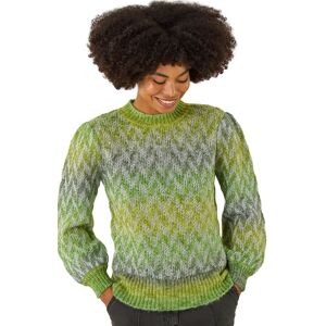 Roman Women's Space Dye Stripe Knit Jumper in Green Size: 20 Green 20 Roman Women's Space Dye Stripe Knit Jumper in Green Size: 20 Green 20
