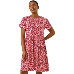 Roman Women's Abstract Print Jersey Dress in Red Size: 16 Red 16 Roman Women's Abstract Print Jersey Dress in Red Size: 16 Red 16