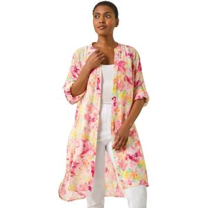 Roman Women's Floral Print Longline Blouse in Pink Size: 16 Pink 16 Roman Women's Floral Print Longline Blouse in Pink Size: 16 Pink 16