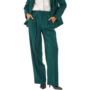 Roman Women's Stripe Wide Leg Pocket Trouser in Green Size: 14 Green 14 Roman Women's Stripe Wide Leg Pocket Trouser in Green Size: 14 Green 14