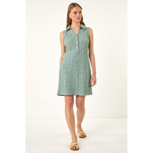 Roman Women's Crinkle Collared A-Line Stretch Dress in Dark Green Size: 20 Dark Green 20 Roman Women's Crinkle Collared A-Line Stretch Dress in Dark Green Size: 20 Dark Green 20