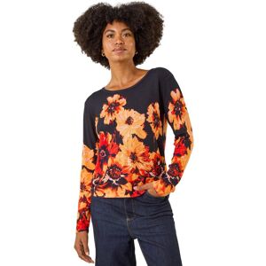 Roman Women's Floral Print Knit Jumper in Navy Size: 16 Navy 16 Roman Women's Floral Print Knit Jumper in Navy Size: 16 Navy 16