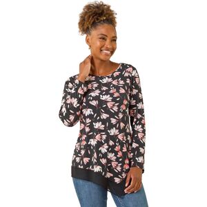Roman Women's Floral Puff Print Stretch Top in Coral Size: 12 Coral 12 Roman Women's Floral Puff Print Stretch Top in Coral Size: 12 Coral 12
