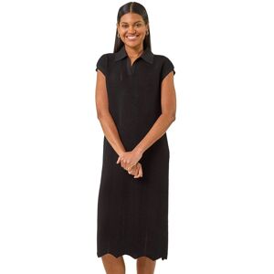 Roman Women's Textured Zig Zag Knit Midi Dress in Black Size: 16 Black 16 Roman Women's Textured Zig Zag Knit Midi Dress in Black Size: 16 Black 16