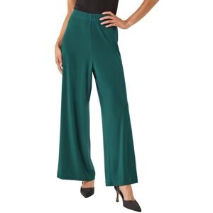 Roman Women's Petite Wide Leg Stretch Trouser in Teal Size: 14 Teal 14 Roman Women's Petite Wide Leg Stretch Trouser in Teal Size: 14 Teal 14