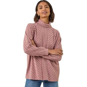 Roman Women's Textured Stripe Cowl Neck Top in Pink Size: 12 Pink 12 Roman Women's Textured Stripe Cowl Neck Top in Pink Size: 12 Pink 12
