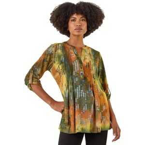 Roman Women's Textured Burnout Print Top in Orange Size: 20 Orange 20 Roman Women's Textured Burnout Print Top in Orange Size: 20 Orange 20