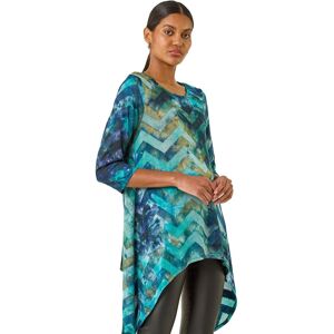 Roman Women's Boucle Stretch Hanky Hem Top in Blue Size: 14 Blue 14 Roman Women's Boucle Stretch Hanky Hem Top in Blue Size: 14 Blue 14