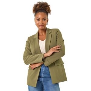 Roman Women's Tailored Collar & Revere Blazer in Olive Size: 14 Olive 14 Roman Women's Tailored Collar & Revere Blazer in Olive Size: 14 Olive 14