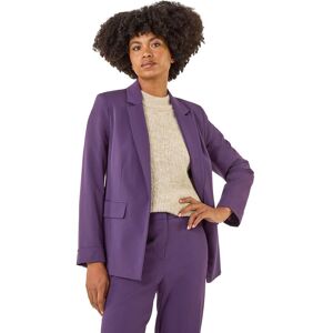 Roman Women's Tailored Collar & Revere Blazer in Purple Size: 14 Purple 14 Roman Women's Tailored Collar & Revere Blazer in Purple Size: 14 Purple 14