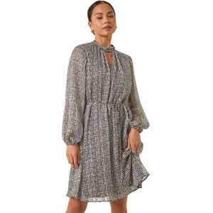 Roman Women's Petite Geometric Keyhole Front Dress in Black Size: 14 Black 14 Roman Women's Petite Geometric Keyhole Front Dress in Black Size: 14 Black 14