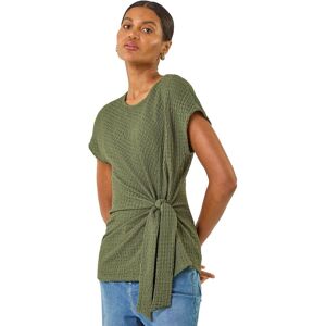 Roman Women's Textured Asymmetric Wrap Top in Khaki Size: 20 Khaki 20 Roman Women's Textured Asymmetric Wrap Top in Khaki Size: 20 Khaki 20