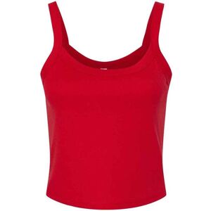 Bella + Canvas Women's Plain Micro-Rib Spaghetti Strap Tank Top in Red Size: XS Red XS Bella + Canvas Women's Plain Micro-Rib Spaghetti Strap Tank Top in Red Size: XS Red XS